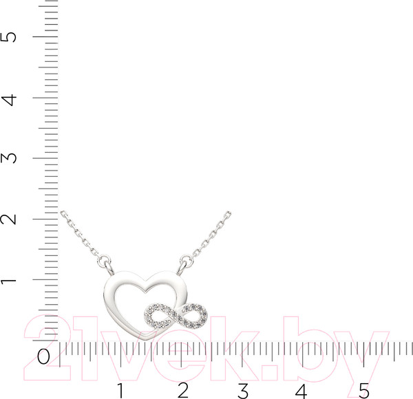 Изображение товара Колье из серебра ZORKA 0550060 (45см, с фианитами)