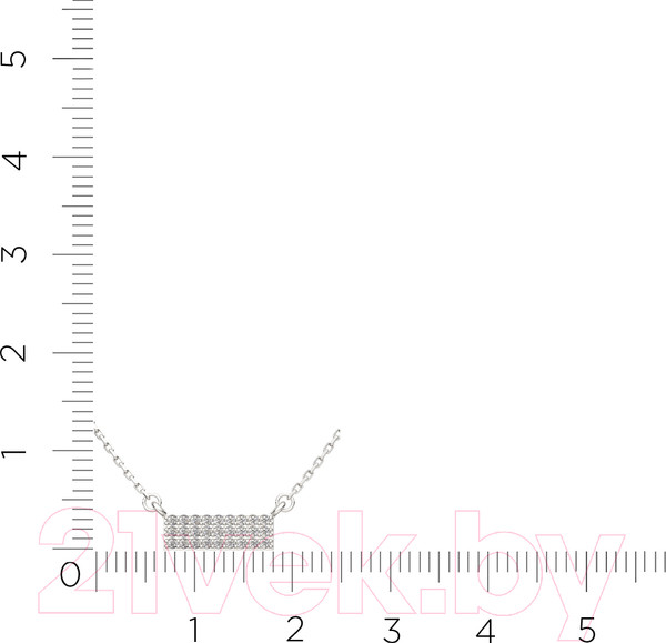 Изображение товара Колье из серебра ZORKA 0550102 (40см, с фианитами)