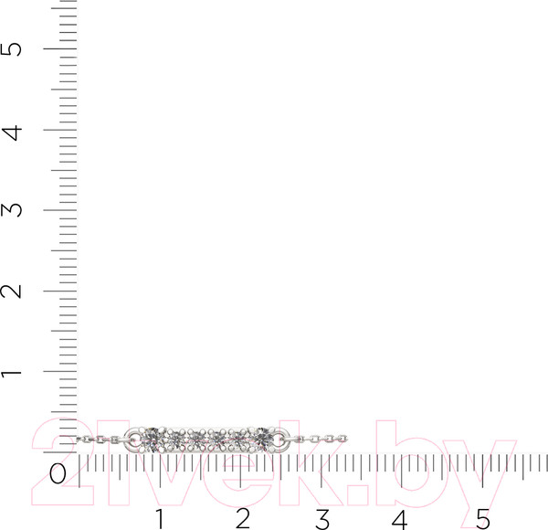 Изображение товара Браслет из серебра ZORKA 0640049.ZZ (18см, с фианитами)
