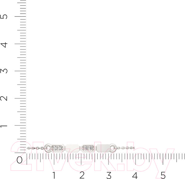 Изображение товара Браслет из серебра ZORKA 0640556.ZZ (18см, с фианитами)
