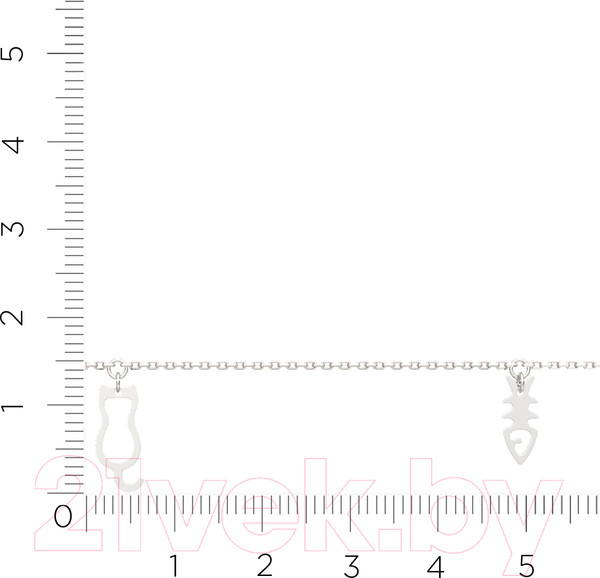 Изображение товара Браслет на ногу из серебра ZORKA 0650058.ZZ (28см)