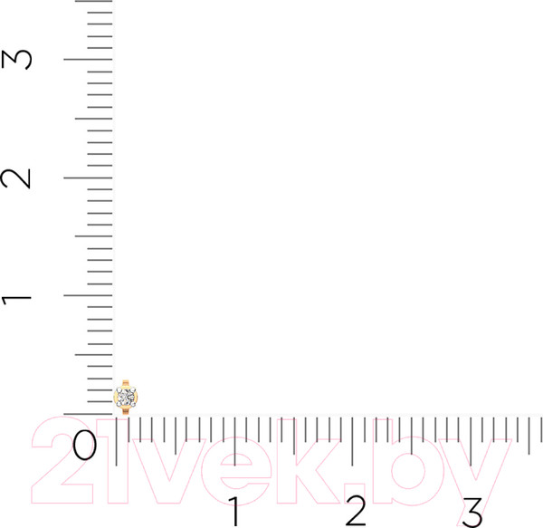 Изображение товара Моносерьга из розового золота ZORKA 3D00464.14K.R (с бриллиантами)