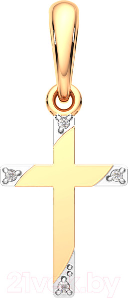 Изображение товара Крестик из розового золота ZORKA 4D0078.14K.R (с бриллиантом)