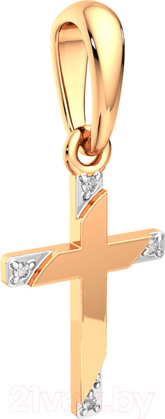 Изображение товара Крестик из розового золота ZORKA 4D0078.14K.R (с бриллиантом)