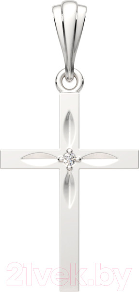 Изображение товара Крестик из белого золота ZORKA 4Б0001/б (с бриллиантом)
