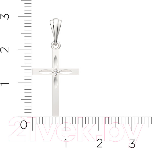 Изображение товара Крестик из белого золота ZORKA 4Б0001/б (с бриллиантом)