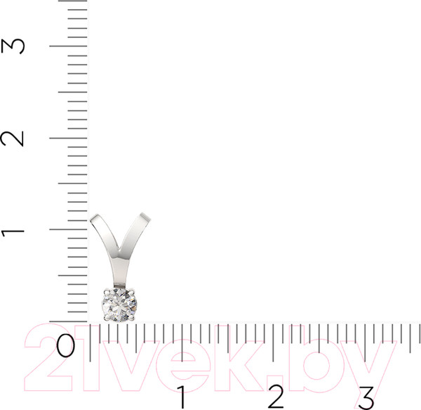 Изображение товара Подвеска из белого золота ZORKA 4Б0008/б (с бриллиантом)