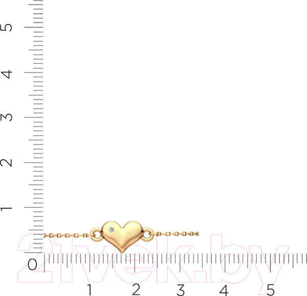 Изображение товара Браслет из розового золота ZORKA 6D0013.14K.R.ZZ (18см, с бриллиантом)