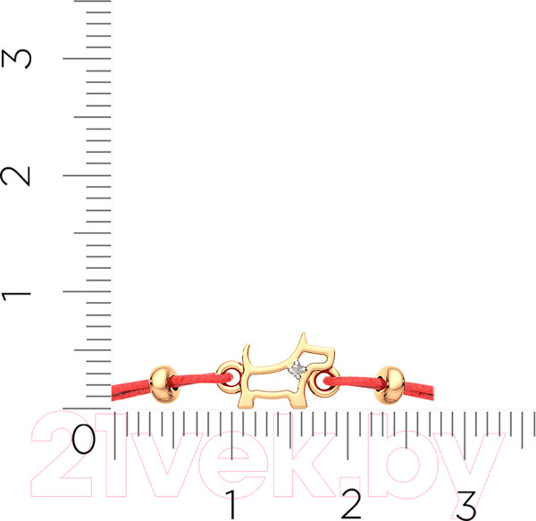Изображение товара Браслет из розового золота ZORKA 6D00153.14K.R.02 (18см, с бриллиантом)
