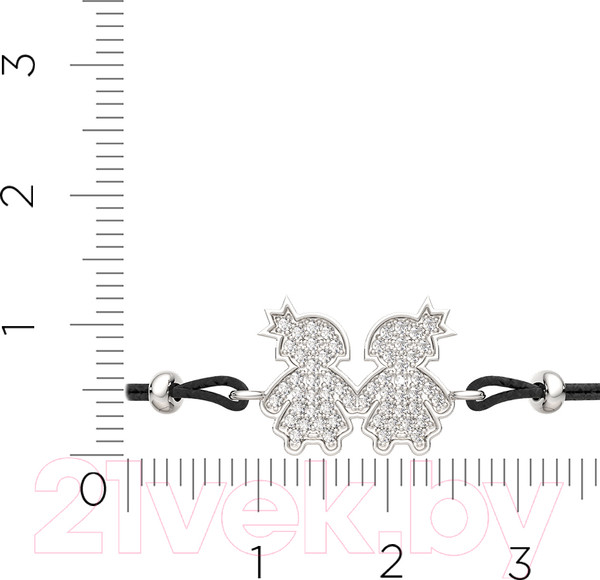 Изображение товара Браслет из серебра ZORKA 0670010 (18см, с фианитами)