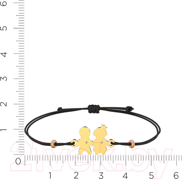 Изображение товара Браслет из розового золота ZORKA 6D0058.14K.R.01 (18см, с бриллиантом)
