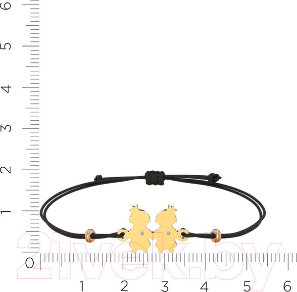 Изображение товара Браслет из розового золота ZORKA 6D0059.14K.R.01 (18см, с бриллиантом)