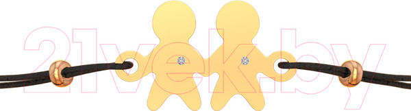 Изображение товара Браслет из розового золота ZORKA 6D0060.14K.R.01 (18см, с бриллиантом)