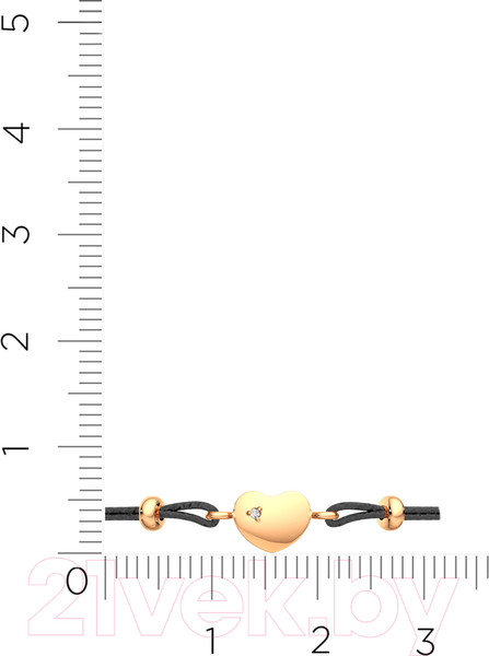 Изображение товара Браслет из розового золота ZORKA 6D0074.14K.R.01 (18см, с бриллиантом)