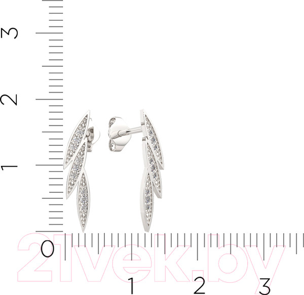 Изображение товара Серьги из серебра ZORKA 0310175 (c фианитами)