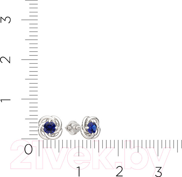 Изображение товара Серьги из белого золота ZORKA 3P1015.14K.W (с сапфирами)
