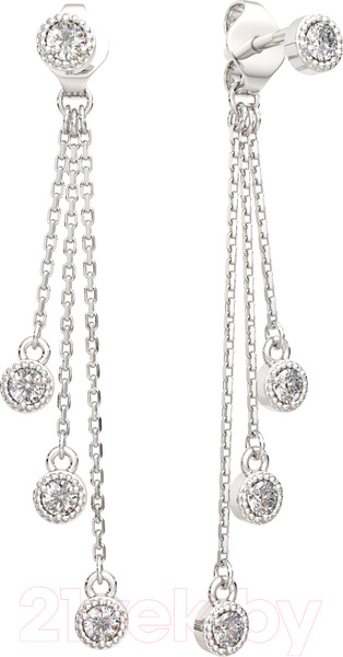 Изображение товара Серьги из серебра ZORKA 0310197 (с фианитами)
