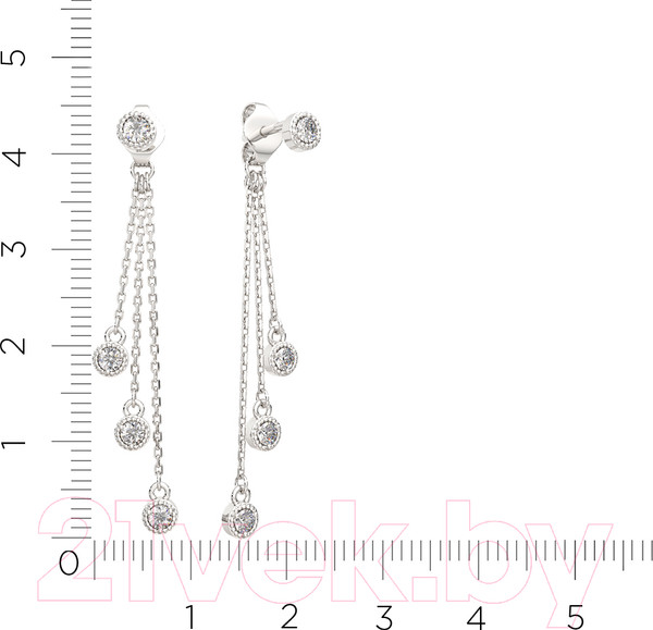 Изображение товара Серьги из серебра ZORKA 0310197 (с фианитами)