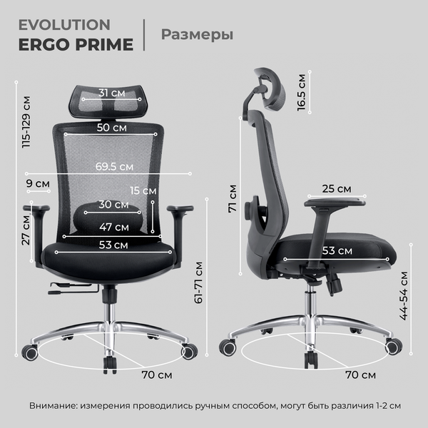 Изображение товара Кресло офисное Evolution Ergo Prime (серый)