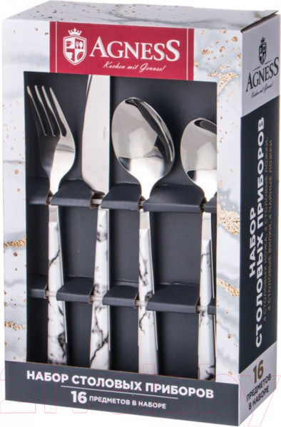 Изображение товара Набор столовых приборов Agness 942-133 (16пр)