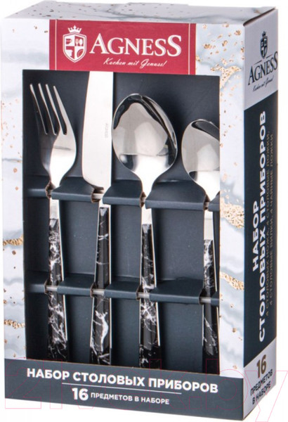 Изображение товара Набор столовых приборов Agness 942-134 (16пр)