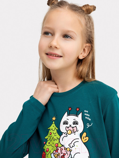 Изображение товара Пижама детская Mark Formelle 567740 (р.122-60, темно-зеленый/зеленая клетка)