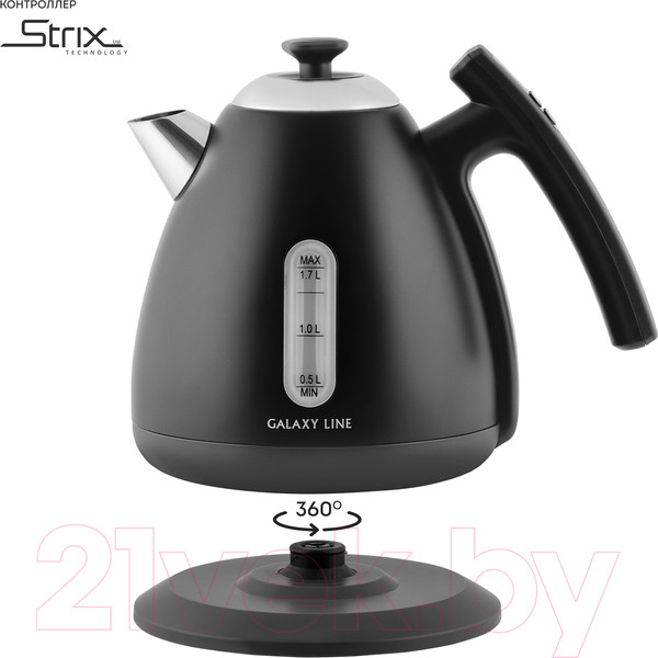 Изображение товара Электрочайник Galaxy Line GL 0343 (черный нефрит)