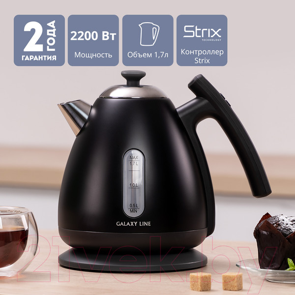 Изображение товара Электрочайник Galaxy Line GL 0343 (черный нефрит)