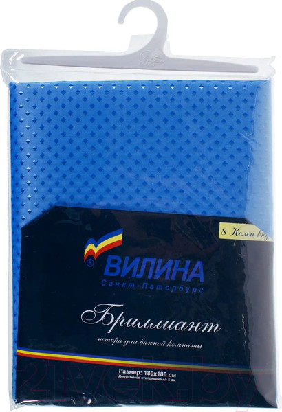 Изображение товара Шторка-занавеска для ванны V-line Бриллиант (ромб/голубой)