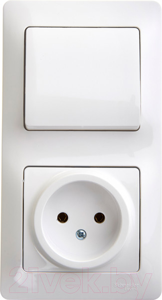 Изображение товара Блок выключатель+розетка Systeme (Schneider) Electric Glossa GSL000160
