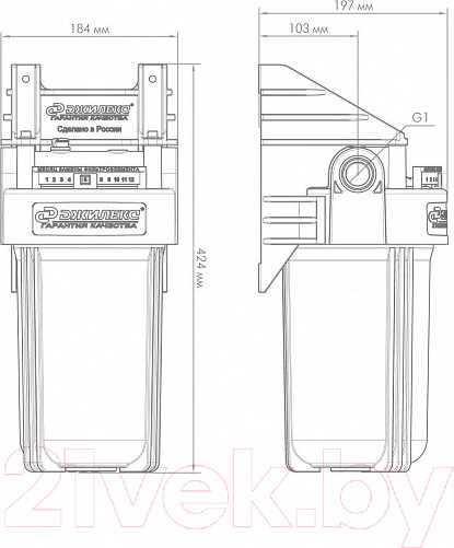 Изображение товара Корпус магистрального фильтра Джилекс 1 М 10 / 9054