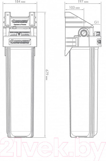 Изображение товара Корпус магистрального фильтра Джилекс 1 М 20 / 9059