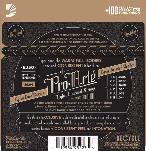 Изображение товара Струны для классической гитары D'Addario EJ50