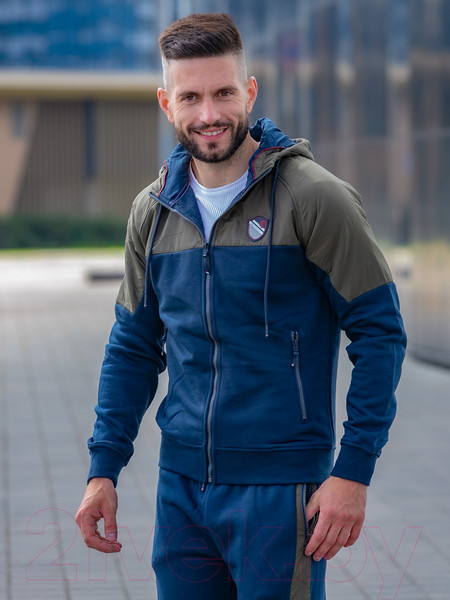 Изображение товара Спортивный костюм Isee SW56087 (р.50, хаки/темно-синий)