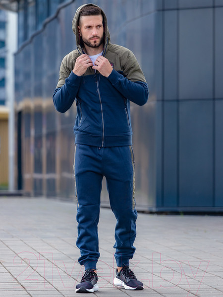 Изображение товара Спортивный костюм Isee SW56087 (р.50, хаки/темно-синий)