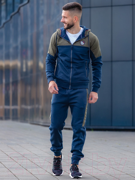 Изображение товара Спортивный костюм Isee SW56087 (р.50, хаки/темно-синий)