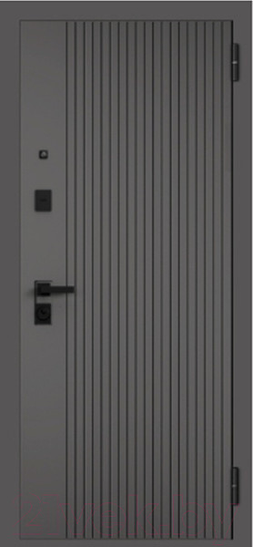 Изображение товара Входная дверь Mastino PP4 Trust Eco PP черный муар металлик/оскуро веллюто/белый софт (96x205, правая)