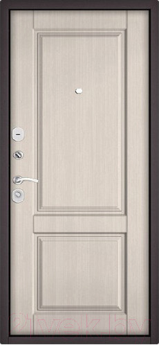 Изображение товара Входная дверь Mastino Номе Eco VO MP1 шоколад букле/бьянко ларче (86x205, левая)