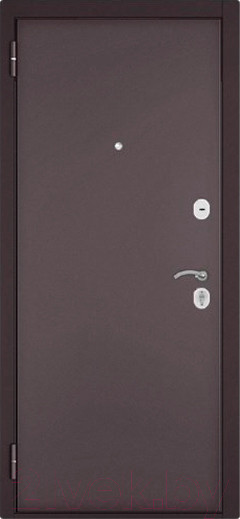 Изображение товара Входная дверь Mastino Номе Eco VO MP1 шоколад букле/бьянко ларче (96x205, левая)