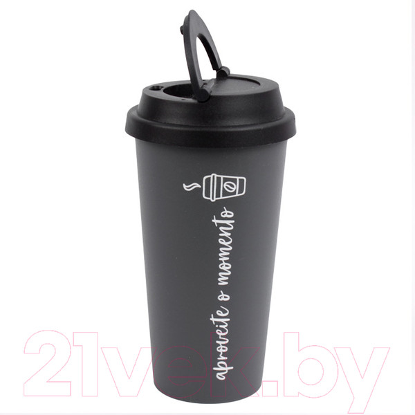 Изображение товара Стакан для горячих напитков Darvish С крышкой / SR-H-1664-5 (серый)