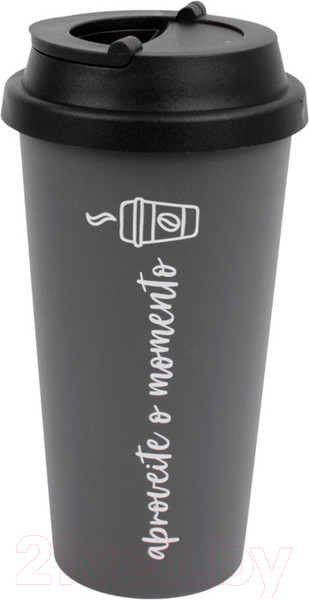 Изображение товара Стакан для горячих напитков Darvish С крышкой / SR-H-1664-5 (серый)