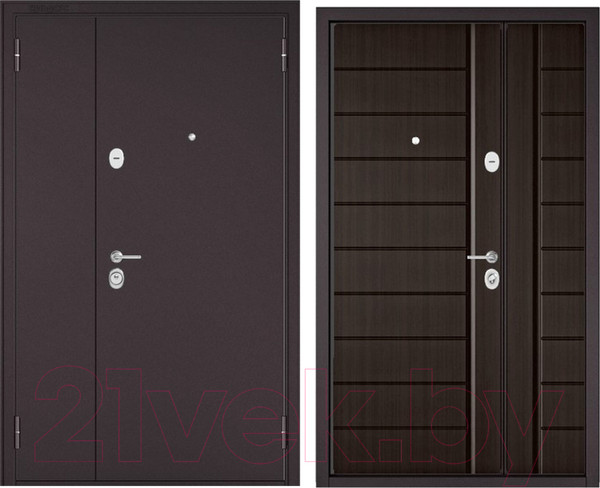 Изображение товара Входная дверь Mastino Mega Mass MP1 MP шоколад букле/венге (120x205, правая)