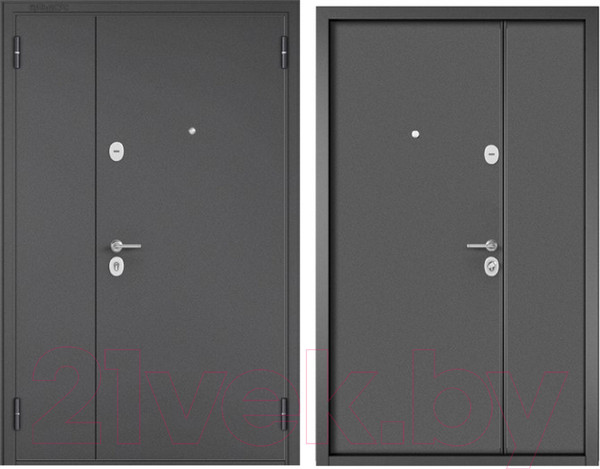 Изображение товара Входная дверь Mastino Mega Mass MM графит букле/графит букле (120x205, правая)