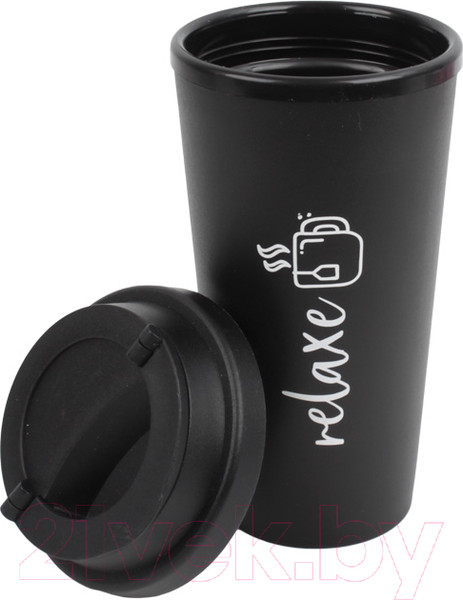 Изображение товара Стакан для горячих напитков Darvish С крышкой / SR-H-1664-2 (черный)