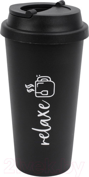 Изображение товара Стакан для горячих напитков Darvish С крышкой / SR-H-1664-4 (черный)