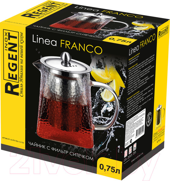Изображение товара Заварочный чайник Regent Inox Franco 93-FR-TEA-13-750