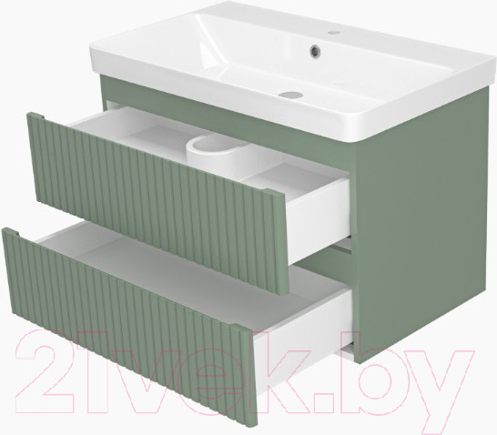 Изображение товара Тумба под умывальник Brevita Victory 80 / VIC-09080-0802Я (зеленый матовый)