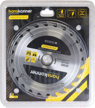 Изображение товара Пильный диск Hanskonner H9022-190-30/20-24
