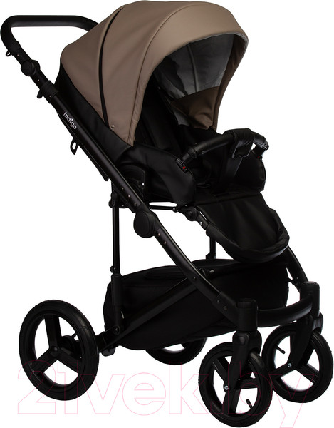 Изображение товара Детская универсальная коляска INDIGO Tour Eco 2 в 1 (Te 04, черная кожа/темно-бежевая кожа)