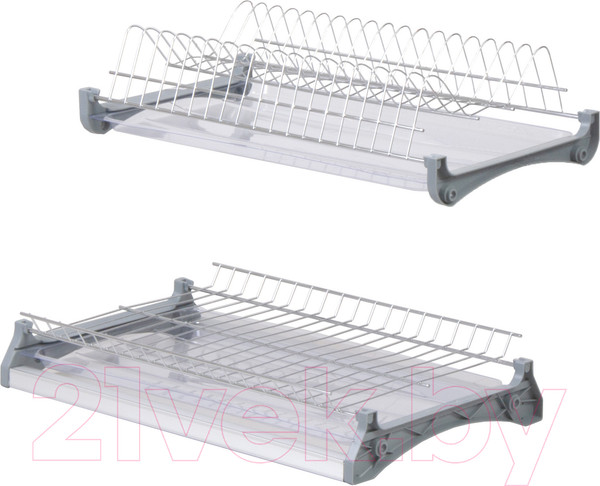 Изображение товара Сушилка для посуды встраиваемая AKS Gridli 800 в верхнюю базу с алюминиевым профилем (хром/сталь)